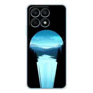 Летний Чехол на Huawei Honor X8a (Синий Водопад)
