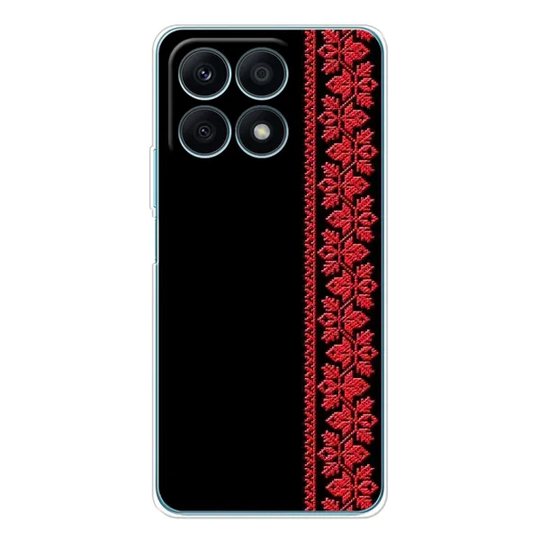 Чехол с рисунком «Вышиванка на черном» для Huawei Honor X8a Чехол с рисунком «Вышиванка на черном» для Huawei Honor X8a