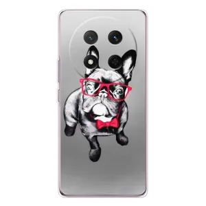 Чохол (ТПУ) Милі песики для Huawei Honor X9c (Бульдог в окулярах)