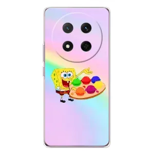 Силиконовый чехол Спанч Боб на Хuawei Понор Х9с (Бургеры)
