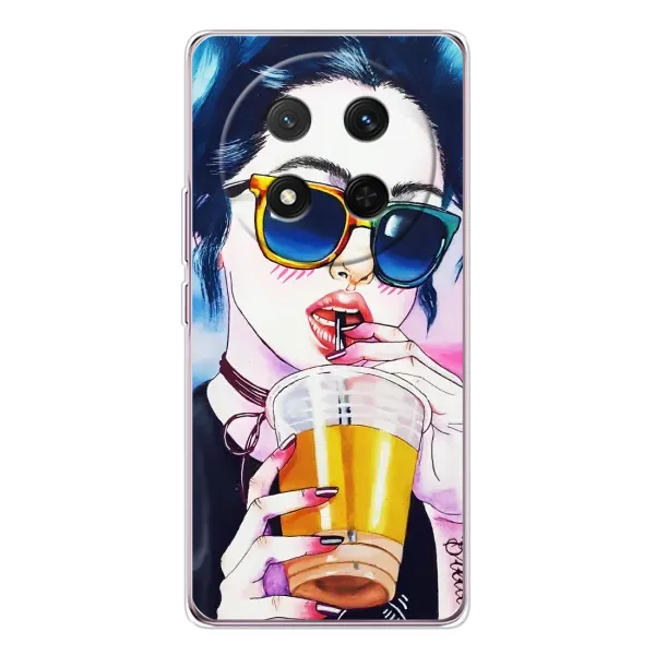 Чехол с рисунком «Девушка с коктейлем» для Huawei Honor X9c Чехол с рисунком «Девушка с коктейлем» для Huawei Honor X9c