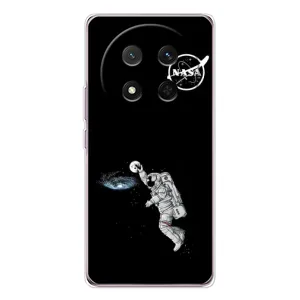 Силиконовый бампер с принтом "Наса" на Huawei Honor X9c (Космонавт баскетболист)