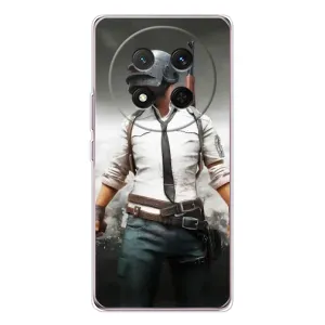 Силиконовый чехол с картинкой "Герой Pubg" на Huawei Honor X9c (Пабг)