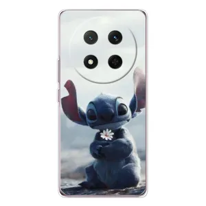 Чехол с рисунком Стич для Huawei Honor X9c (Стич с цветочком)