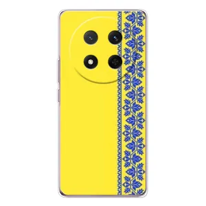 Силиконовый Чехол на Huawei Honor X9c (Вышиванка на желтом)