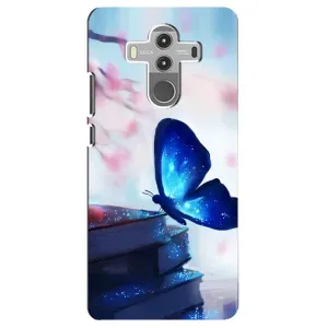 Силиконовый бампер с картинкой животных для Huawei Mate 10 Pro (Бабочка синяя)