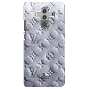 Текстурный Чехол Louis Vuitton для Хуавей Мейт 10 Про (Белый ЛВ)