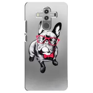 Чехол (ТПУ) Милые собачки для Huawei Mate 10 Pro (Бульдог в очках)