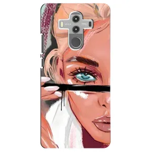 Силіконовый Чохол на Huawei Mate 10 Pro з картинкой Модных девушек (Дівчина та вії)