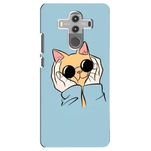 Бампер з зображенням Котиків для Хуавей Мейт 10 Про (КОТИК в окулярах)