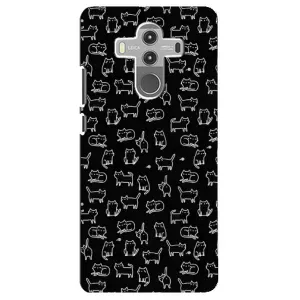 Чохол на тематику: Коти для Huawei Mate 10 Pro (Котики на чорному)