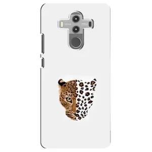 Чехол с леопардовым принтом на Huawei Mate 10 Pro (Леопард на белом)