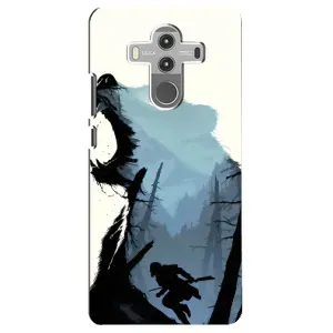 Силиконовый бампер с картинкой животных для Huawei Mate 10 Pro (Медведь и лес)