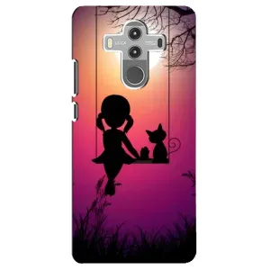 Девчачий Чехол для Huawei Mate 10 Pro (На качели)