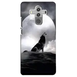 Чехол с Волком на Huawei Mate 10 Pro (Волк и луна)