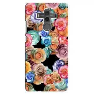 Чехлы с тематикой "ЦВЕТЫ" на Huawei Mate 10 (Цветы на черном)