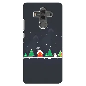 Силиконовый бампер на рождество для Huawei Mate 10 (Город зимний)