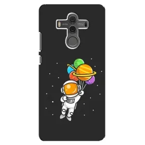 Силиконовый Чехол с принтом "Космонавты" на Huawei Mate 10 (Космонавт с шариками)