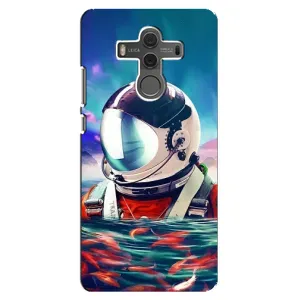 Силиконовый Чехол с принтом "Космонавты" на Huawei Mate 10 (Космонавт в воде)