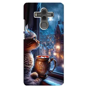 Чехлы на Новый Год Huawei Mate 10 (Кот новогодний)