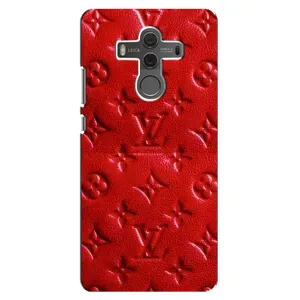 Текстурный Чехол Louis Vuitton для Хуавей Мейт 10 (Красный ЛВ)