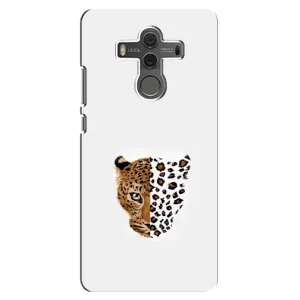 Чехол с леопардовым принтом на Huawei Mate 10 (Леопард на белом)