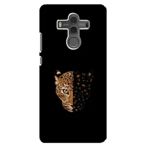 Чехол с леопардовым принтом на Huawei Mate 10 (Леопард на черном)