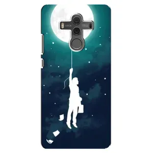 Чехол (ТПУ) с планетами на Huawei Mate 10 (To The moon)