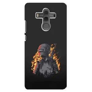 Силиконовый чехол с картинкой "Герой Pubg" на Huawei Mate 10 (В огне)