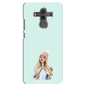 Силиконовый Чехол на Huawei Mate 10 с картинкой Стильных Девушек (В шапке)