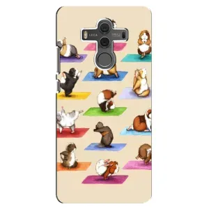 Чохол з Прикольним Принтом на Huawei Mate 10 (Йога свинок)