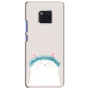 Чехол на тематику: Коты для Huawei Mate 20 Pro (LYA-L09, LYA-L29) (Белый котик)