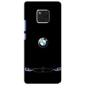 Силиконовый бампер с картинкой машины на Huawei Mate 20 Pro, LYa-l09, LYA-L29 (Черный BMW)
