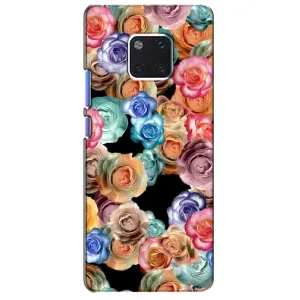 Чохли з тематикою "КВІТИ" на Huawei Mate 20 Pro, LYa-l09, LYA-L29 (Квіти на чорному)