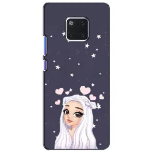 Чехол Стильные девушки на Huawei Mate 20 Pro, LYa-l09, LYA-L29 (Девушка и сердечки)