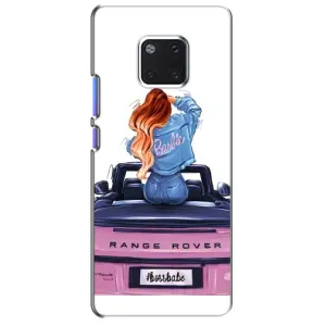 Силиконовый Чехол на Huawei Mate 20 Pro, LYa-l09, LYA-L29 с картинкой Стильных Девушек (Девушка на машине)