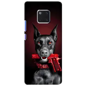 Чехол ДОБЕРМАН для Huawei Mate 20 Pro, LYa-l09, LYA-L29 (Доберман злой)
