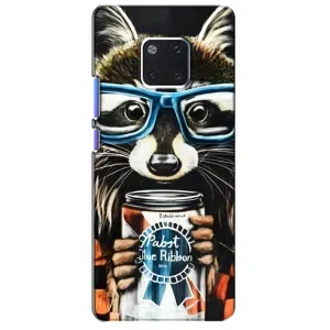 Силиконовый Чехол с Енотами на Huawei Mate 20 Pro, LYa-l09, LYA-L29 (Енот в очках)