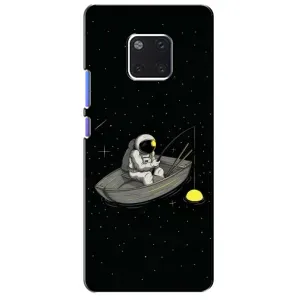 Силиконовый Чехол с принтом "Космонавты" на Huawei Mate 20 Pro, LYa-l09, LYA-L29 (Космонавт на рыбалке)