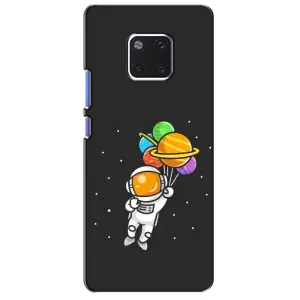 Силиконовый Чехол с принтом "Космонавты" на Huawei Mate 20 Pro, LYa-l09, LYA-L29 (Космонавт с шариками)