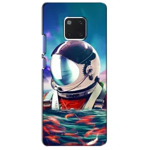 Силиконовый Чехол с принтом "Космонавты" на Huawei Mate 20 Pro, LYa-l09, LYA-L29 (Космонавт в воде)