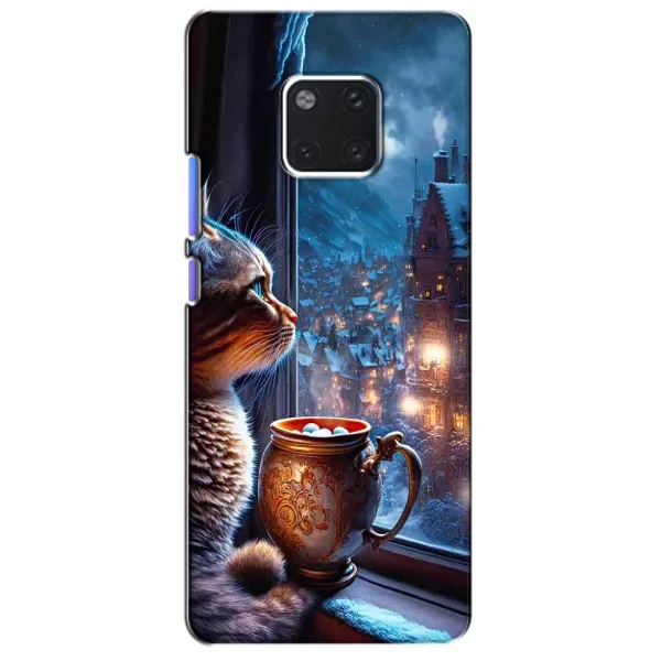 Чехол с рисунком «Кот новогодний» для Huawei Mate 20 Pro (LYA-L09, LYA-L29)