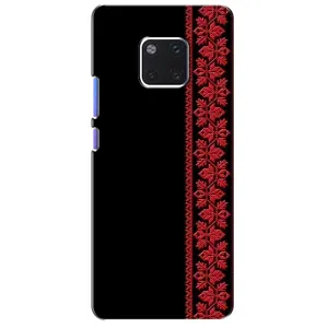 Силиконовый Чехол на Huawei Mate 20 Pro, LYa-l09, LYA-L29 (Красная Вышиванка)