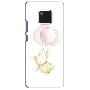Силиконовый бампер с картинкой животных для Huawei Mate 20 Pro, LYa-l09, LYA-L29 (Кролик и шарики)