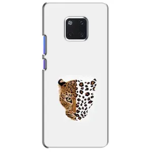 Чехол с леопардовым принтом на Huawei Mate 20 Pro, LYa-l09, LYA-L29 (Леопард на белом)
