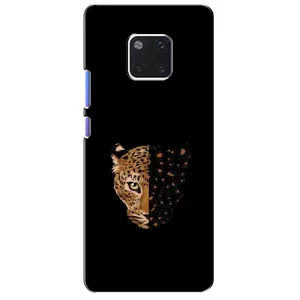 Чехол с леопардовым принтом на Huawei Mate 20 Pro, LYa-l09, LYA-L29 (Леопард на черном)