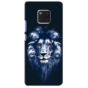 Чехол с картинкой на Huawei Mate 20 Pro, LYa-l09, LYA-L29 (Лев - синий)