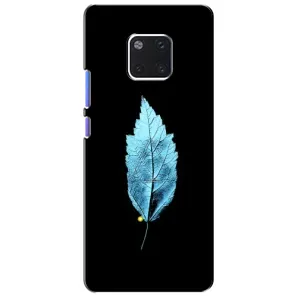 Чохол з картинками на чорному фоні для Huawei Mate 20 Pro, LYa-l09, LYA-L29 (Листя)