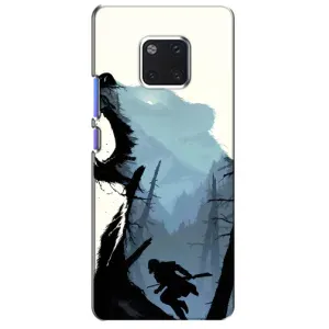 Силиконовый бампер с картинкой животных для Huawei Mate 20 Pro, LYa-l09, LYA-L29 (Медведь и лес)