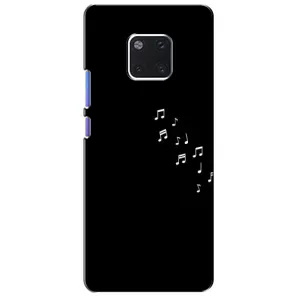 Чохол з картинками на чорному фоні для Huawei Mate 20 Pro, LYa-l09, LYA-L29 (Ноти)
